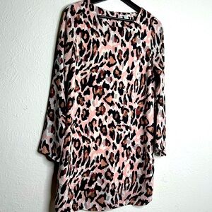 Bar 111 Leopard Print Dress Pink Brown and Black Size Small